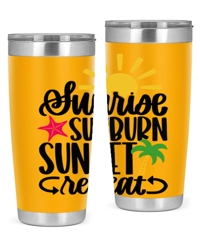 Sunrise Sunburn Sunset Repeat Style 16#- summer- Tumbler