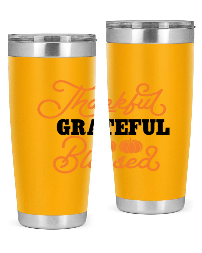 Thankful Grateful Blessed 604#- fall- Tumbler