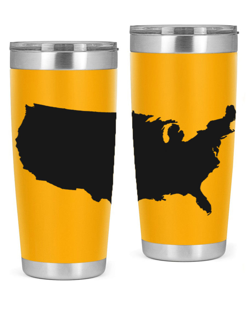 USA Solid Map Style 76#- Fourt Of July- Tumbler