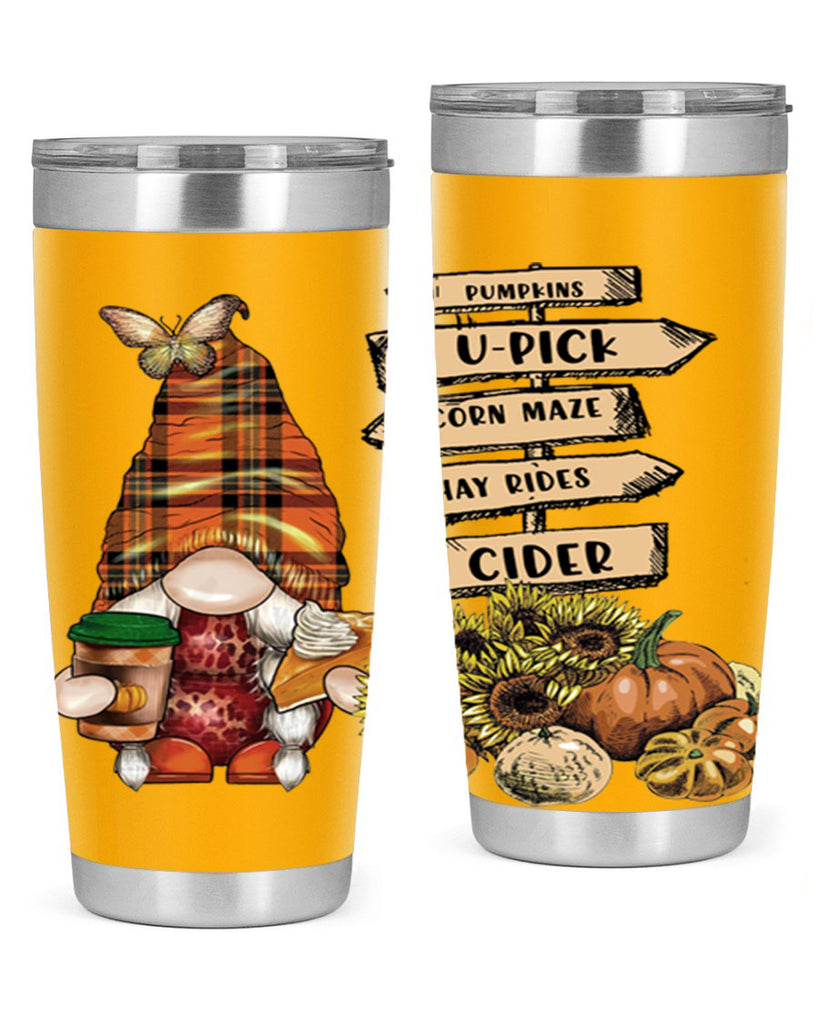 VintageFallGnome 625#- fall- Tumbler