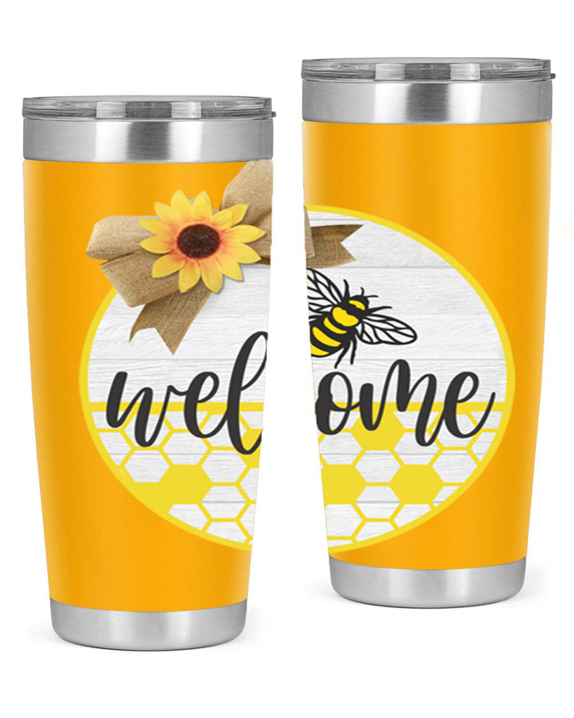 Welcome Bee and hive Mockup566#- spring- Tumbler