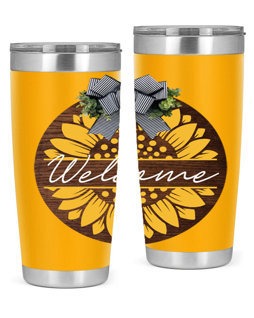 Welcome Sunflower Mockup584#- spring- Tumbler