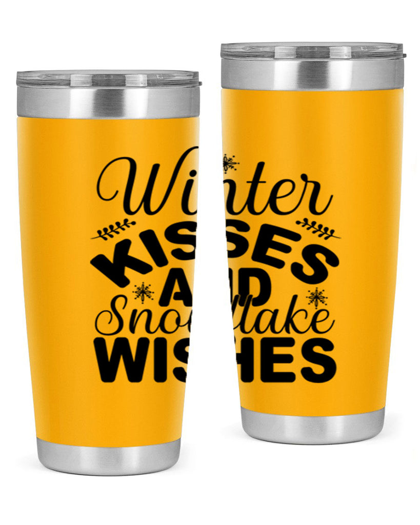 Winter Kisses and Snowflake Wishes 514#- winter- Tumbler