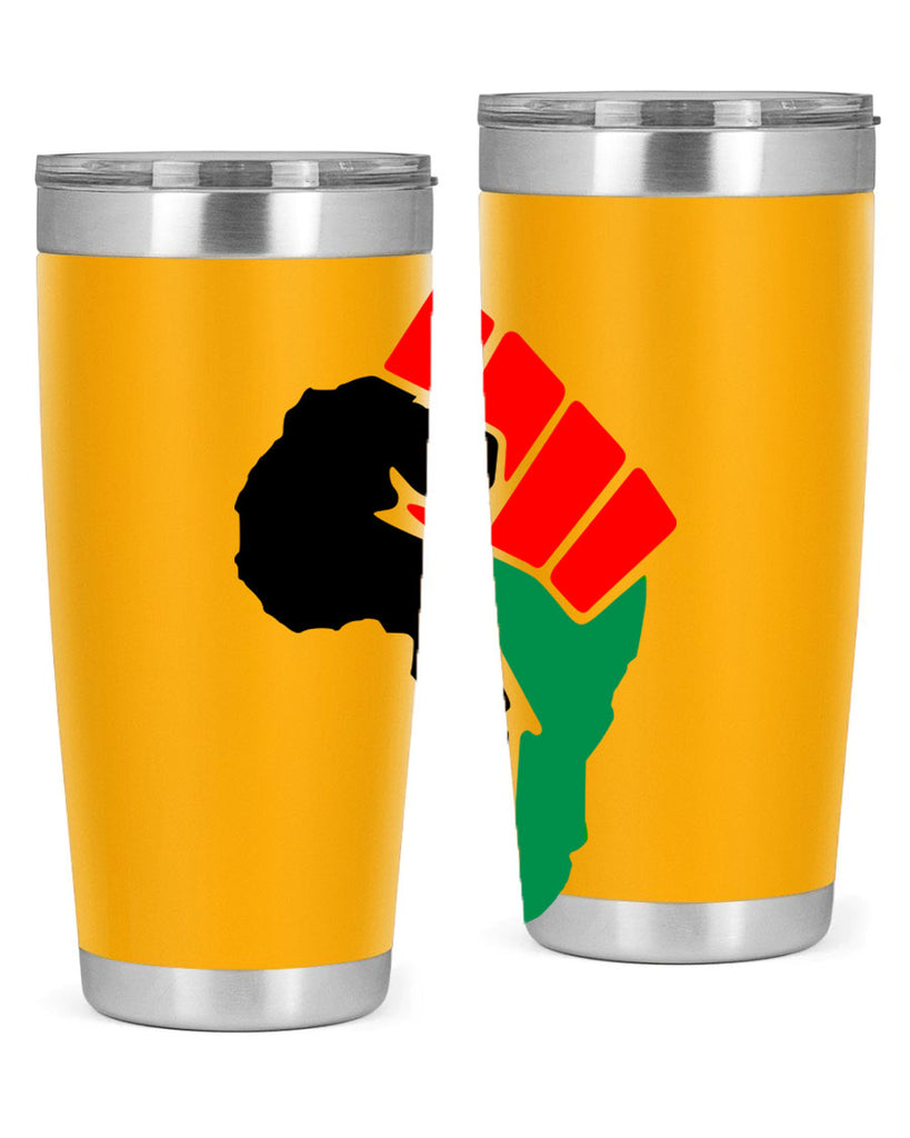 african power fist 274#- black words phrases- Cotton Tank