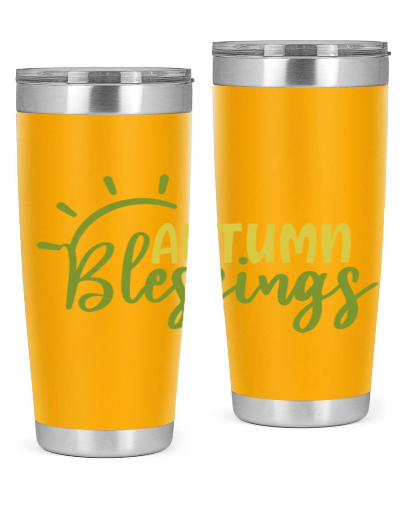 autumn blessings 66#- thanksgiving- Tumbler