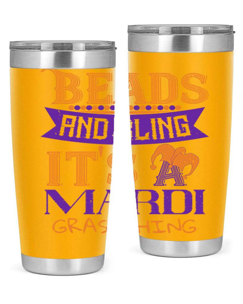 beads and bling its a mardi gras thing 51#- mardi gras- Tumbler