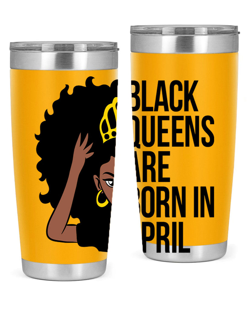 black queens are born in april 218#- black words phrases- Cotton Tank