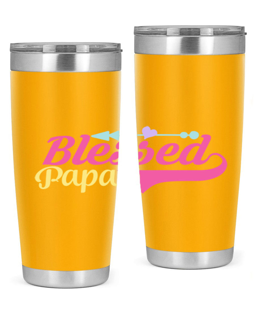 blessed papa 73#- grandpa - papa- Tumbler