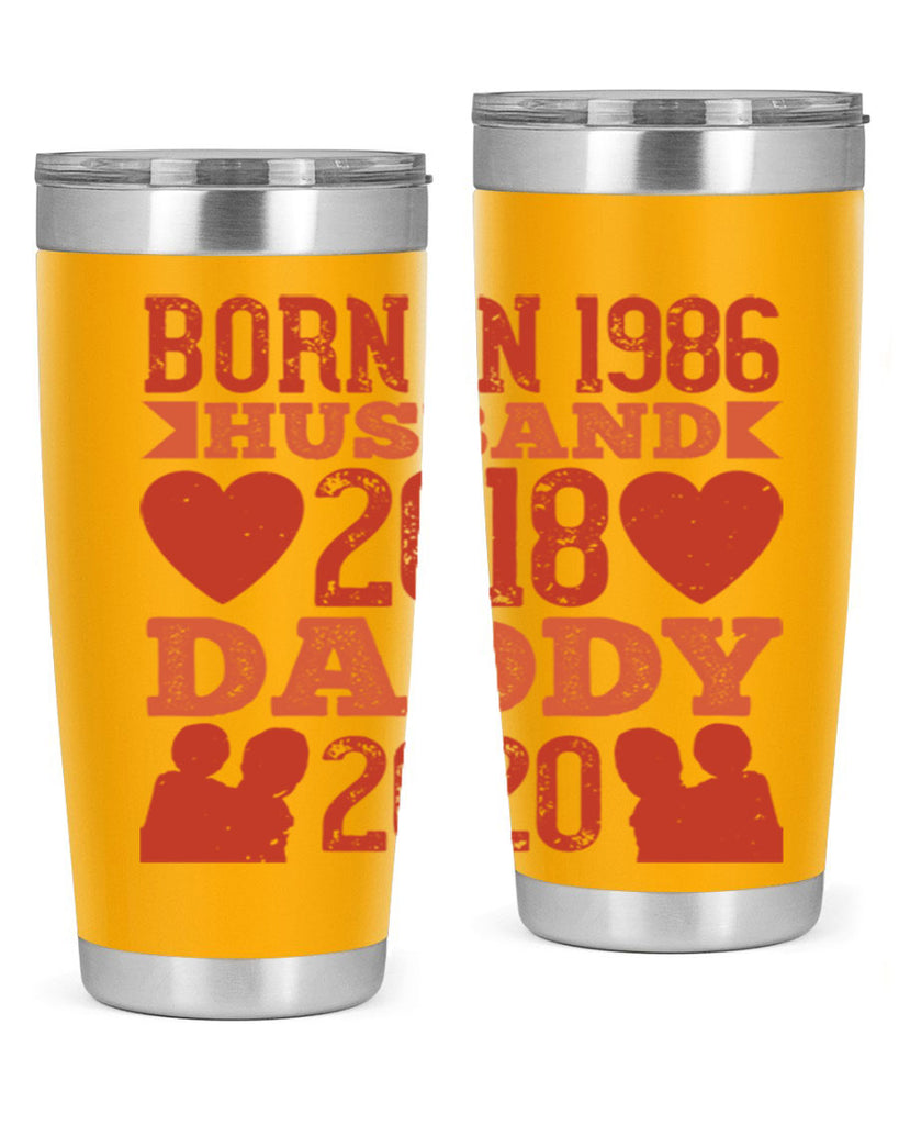 born in husband daddy 123#- fathers day- Tumbler