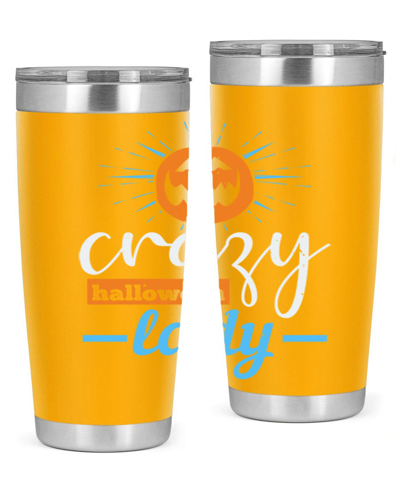 crazy halloween lady 118#- halloween- Tumbler