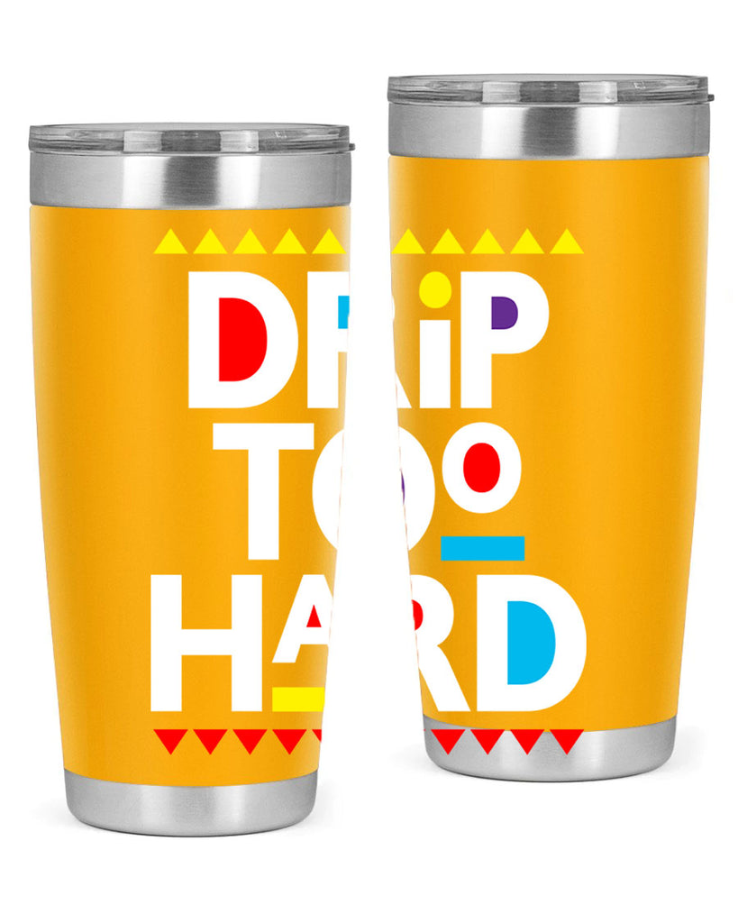 drip too hard 163#- black words phrases- Cotton Tank
