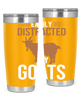 easily distracted by goats Style 5#- goat- Tumbler