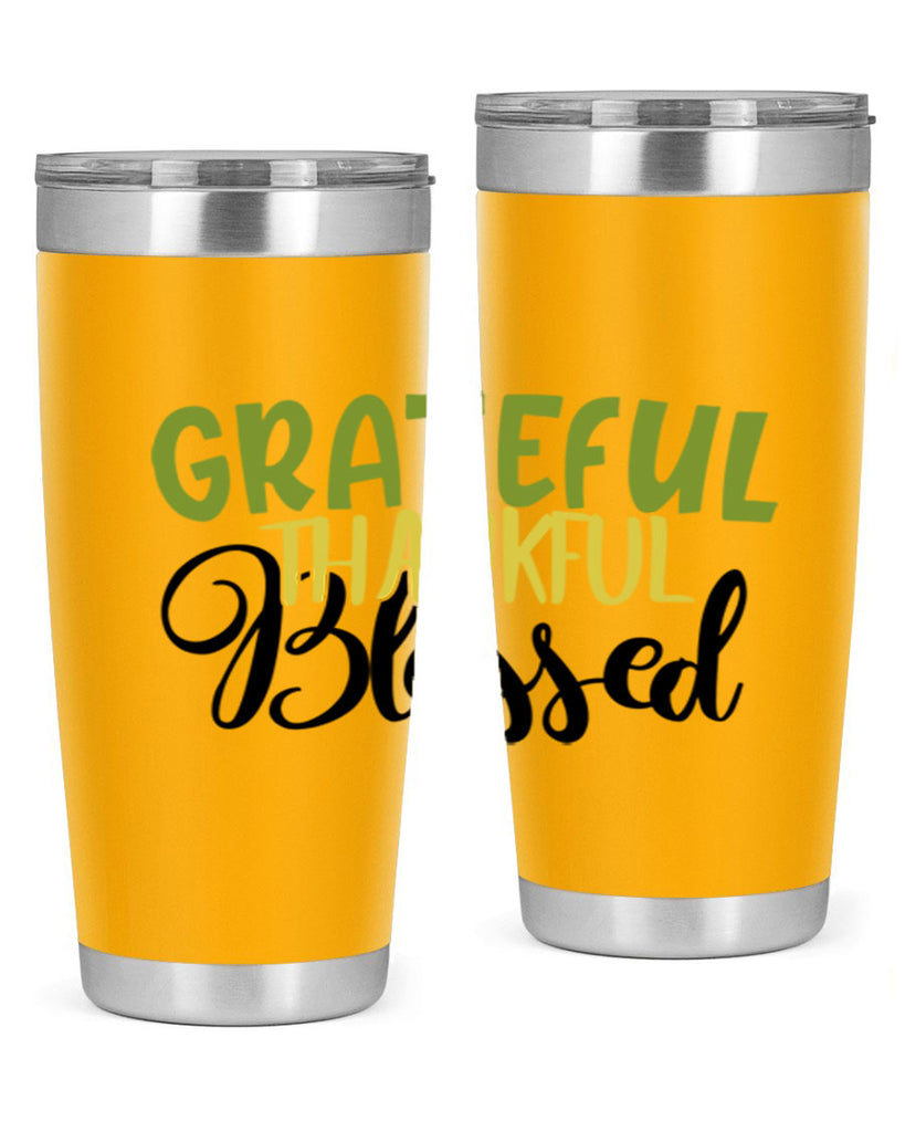 grateful thankful blessed 57#- thanksgiving- Tumbler