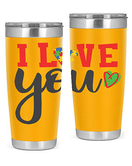 i love you Style 23#- autism- Tumbler