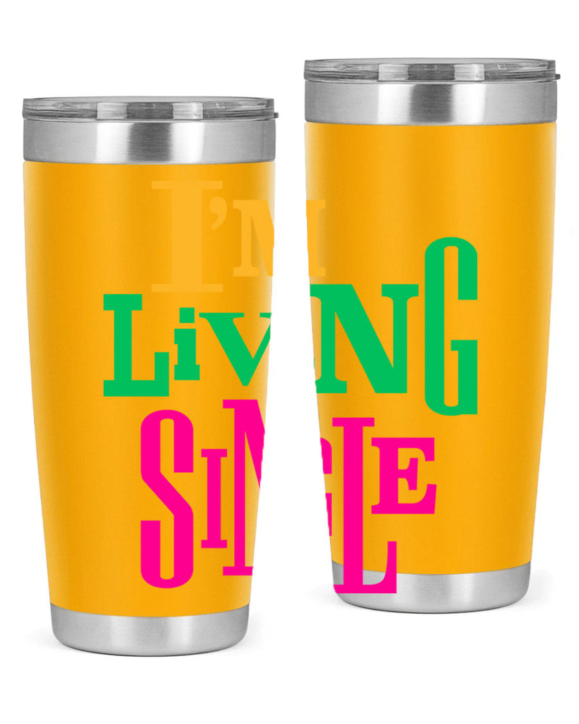 im living single 108#- black words phrases- Cotton Tank