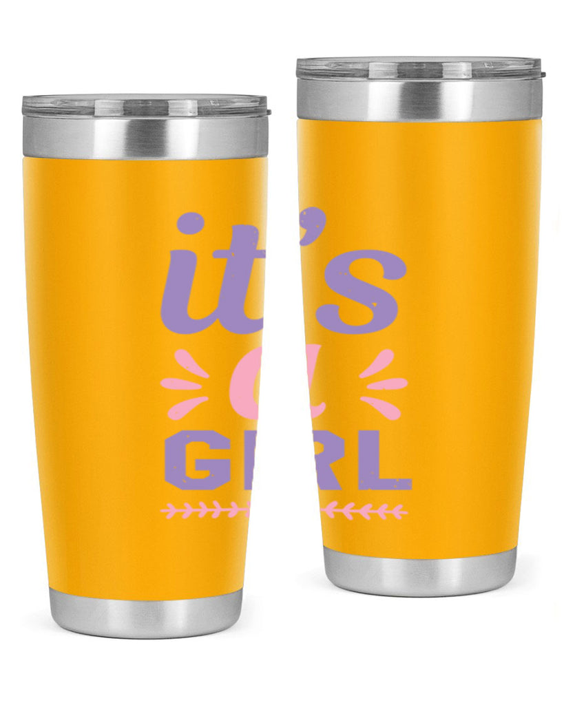 its a girl Style 32#- baby shower- tumbler