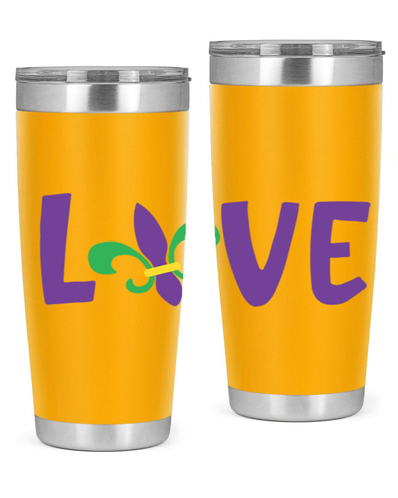 love 80#- mardi gras- Tumbler