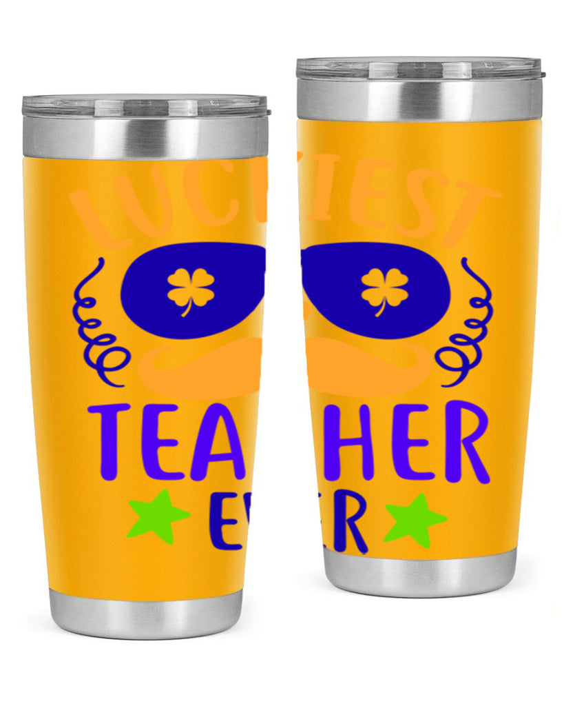 luckiest teacher ever 14#- mardi gras- Tumbler