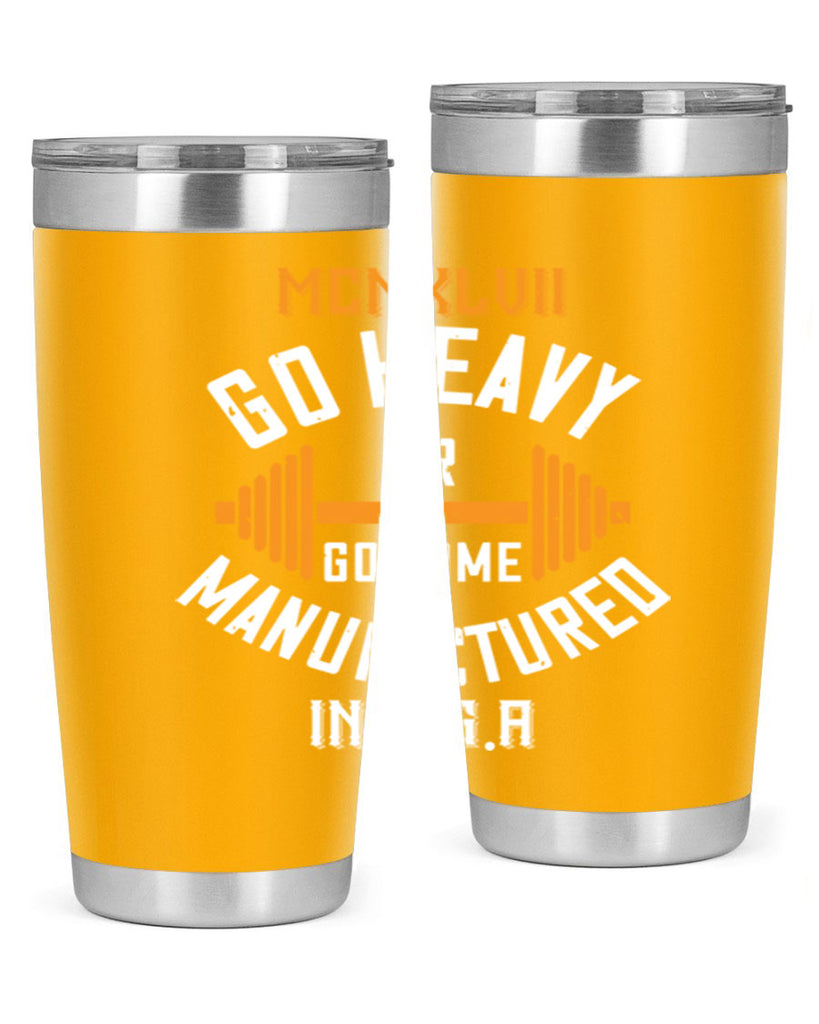 mcmxlvii go heavy or go home manufactured in 84#- gym- Tumbler