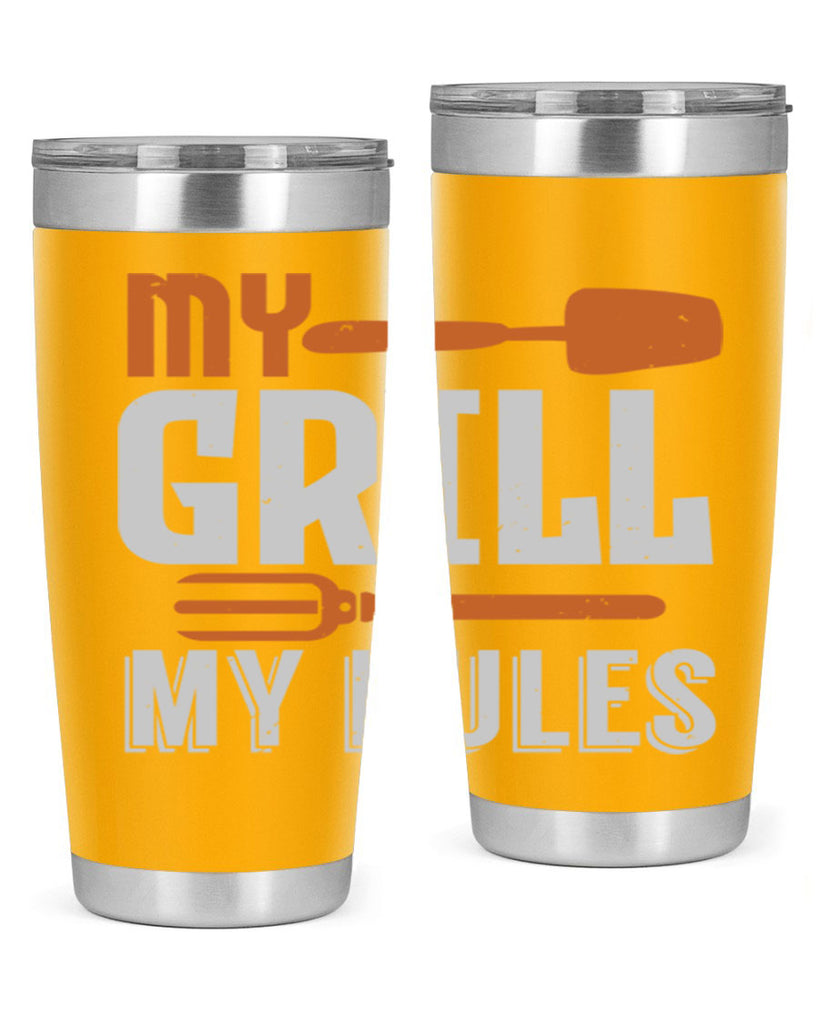 my grill my rules 20#- bbq- Tumbler