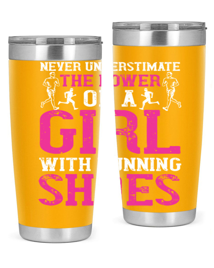 never understimate the power of a girl with running shoes 29#- running- Tumbler
