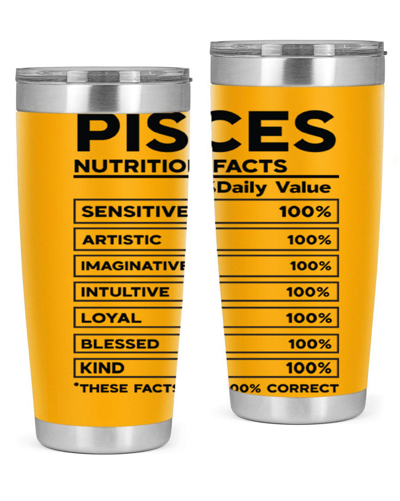 pisces Nutrition Facts 367#- zodiac- Tumbler