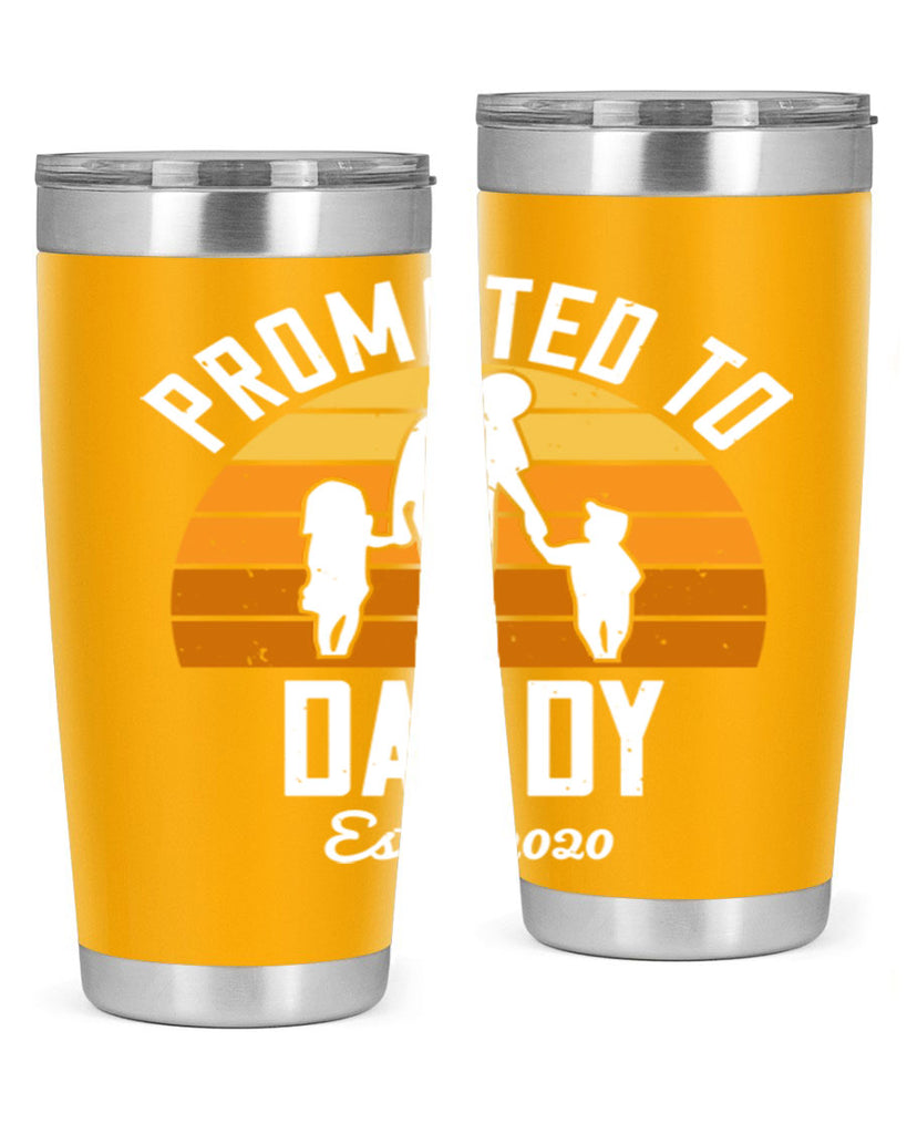promoted to daddy est 187#- fathers day- Tumbler