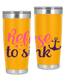refuse to sink Style 4#- breast cancer- Tumbler
