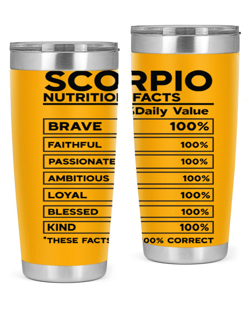 scorpio Nutrition Facts 434#- zodiac- Tumbler