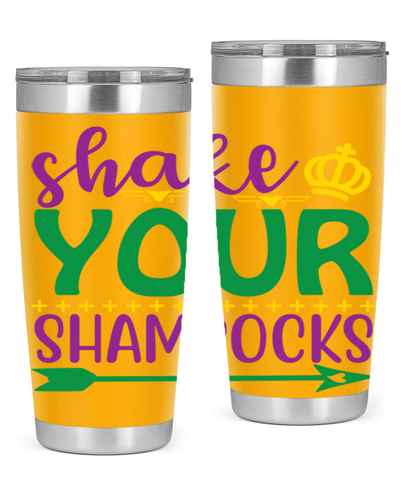 shake your shamrocks 2#- mardi gras- Tumbler