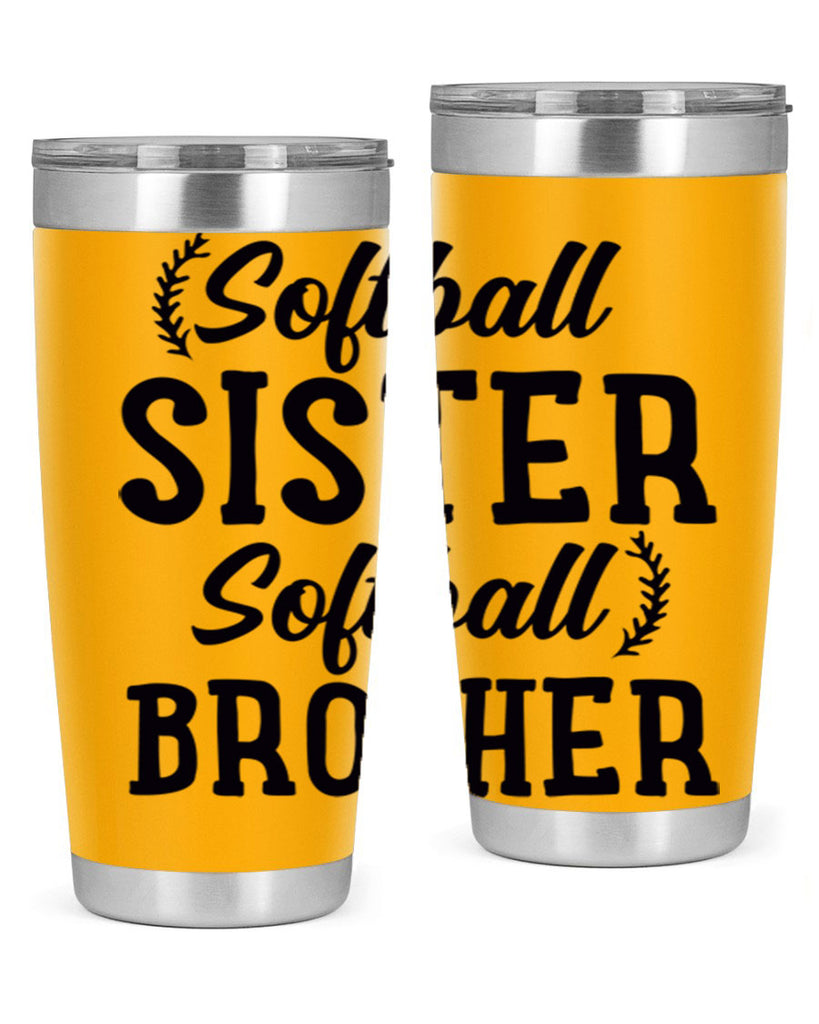 softball sister softball brother 2273#- softball- Tumbler
