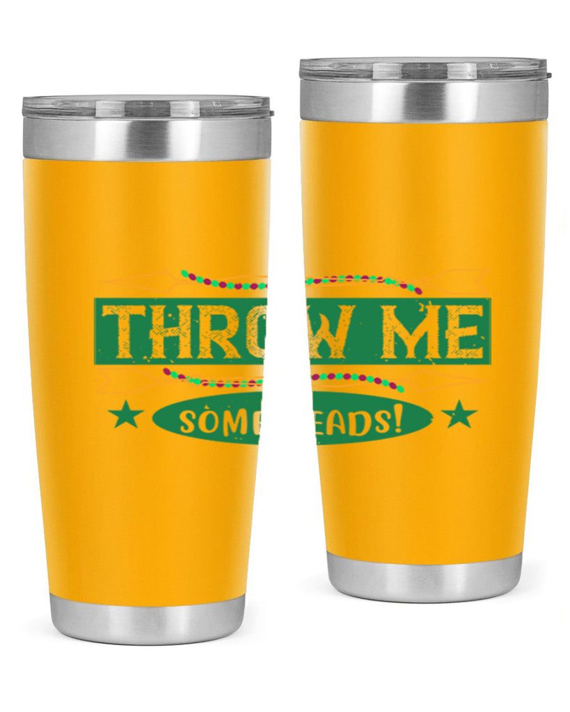 throw me some beads 34#- mardi gras- Tumbler