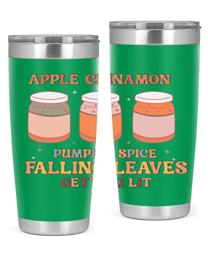 Apple Cinnamon Pumpkin Spice Falling Leaves Getting Lit 12#- fall- Tumbler