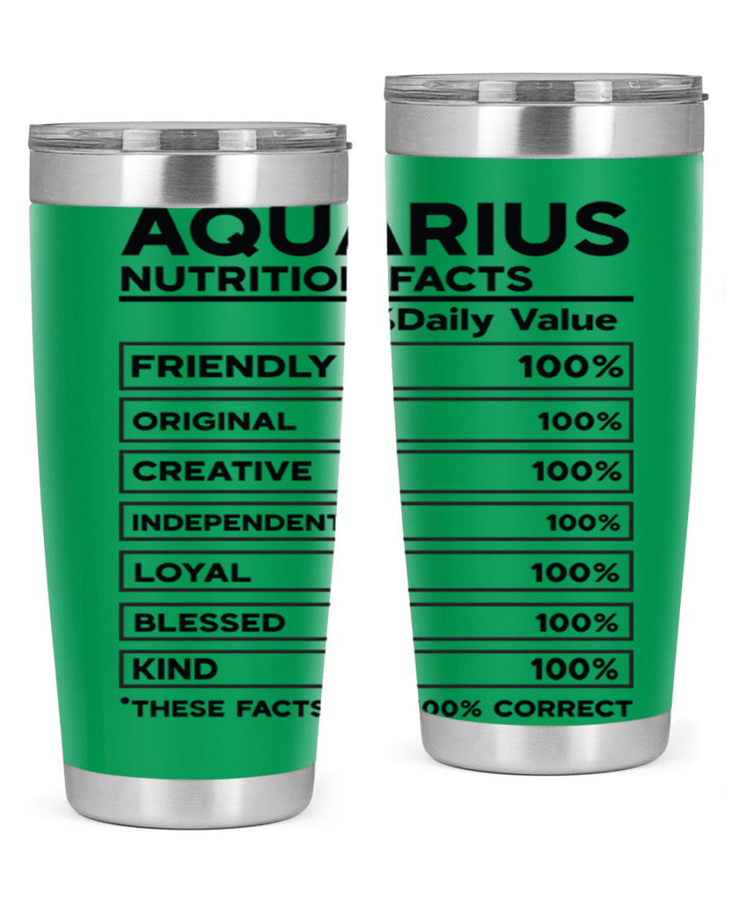 Aquarius Nutrition Facts 67#- zodiac- Tumbler