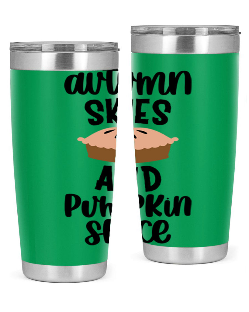 Autumn Skies And Pumpkin Spice 477#- fall- Tumbler