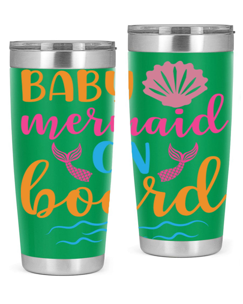 Baby Mermaid On Board 39#- mermaid- Tumbler