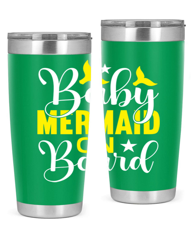 Baby Mermaid on Board 21#- mermaid- Tumbler