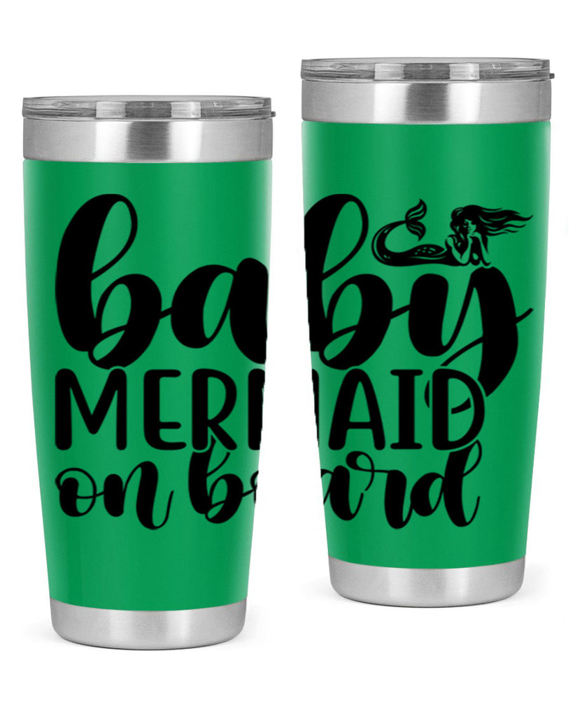 Baby mermaid on board 41#- mermaid- Tumbler