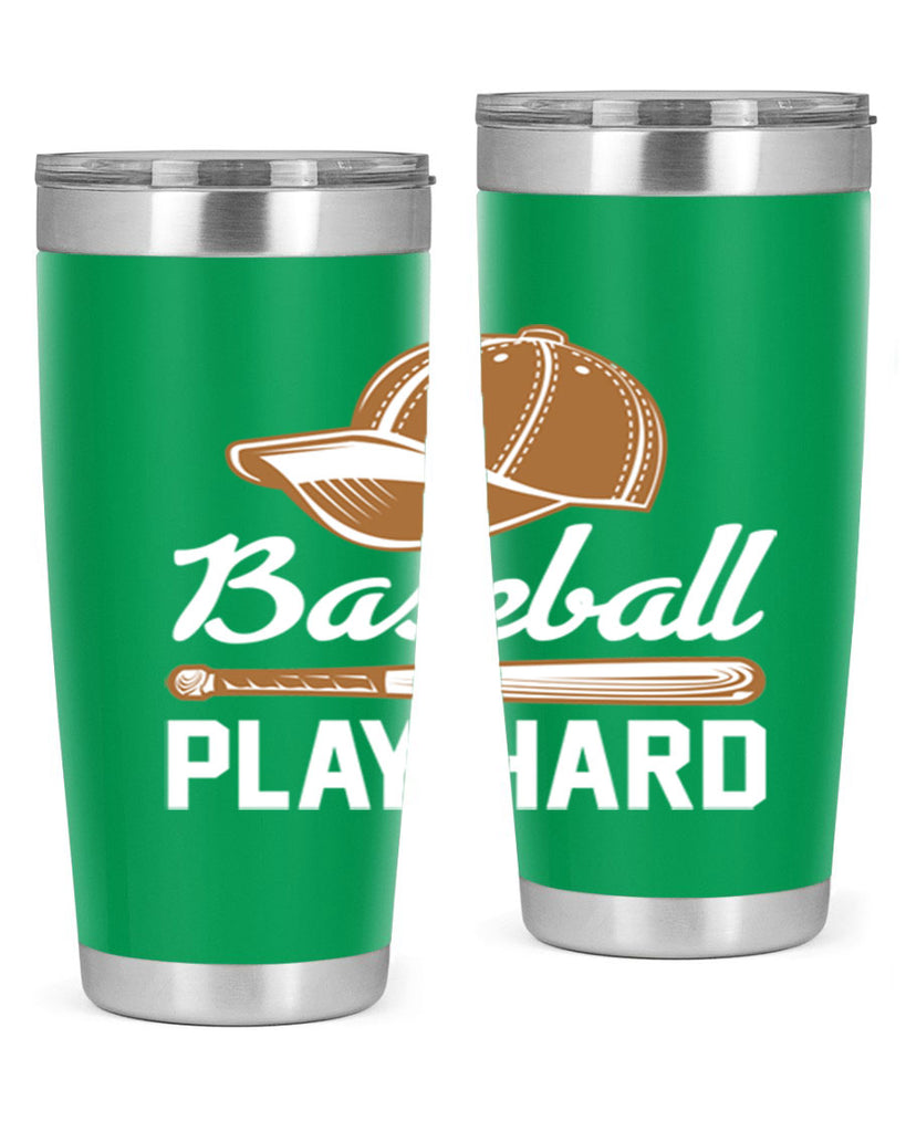 Baseball play 1444#- baseball- Tumbler