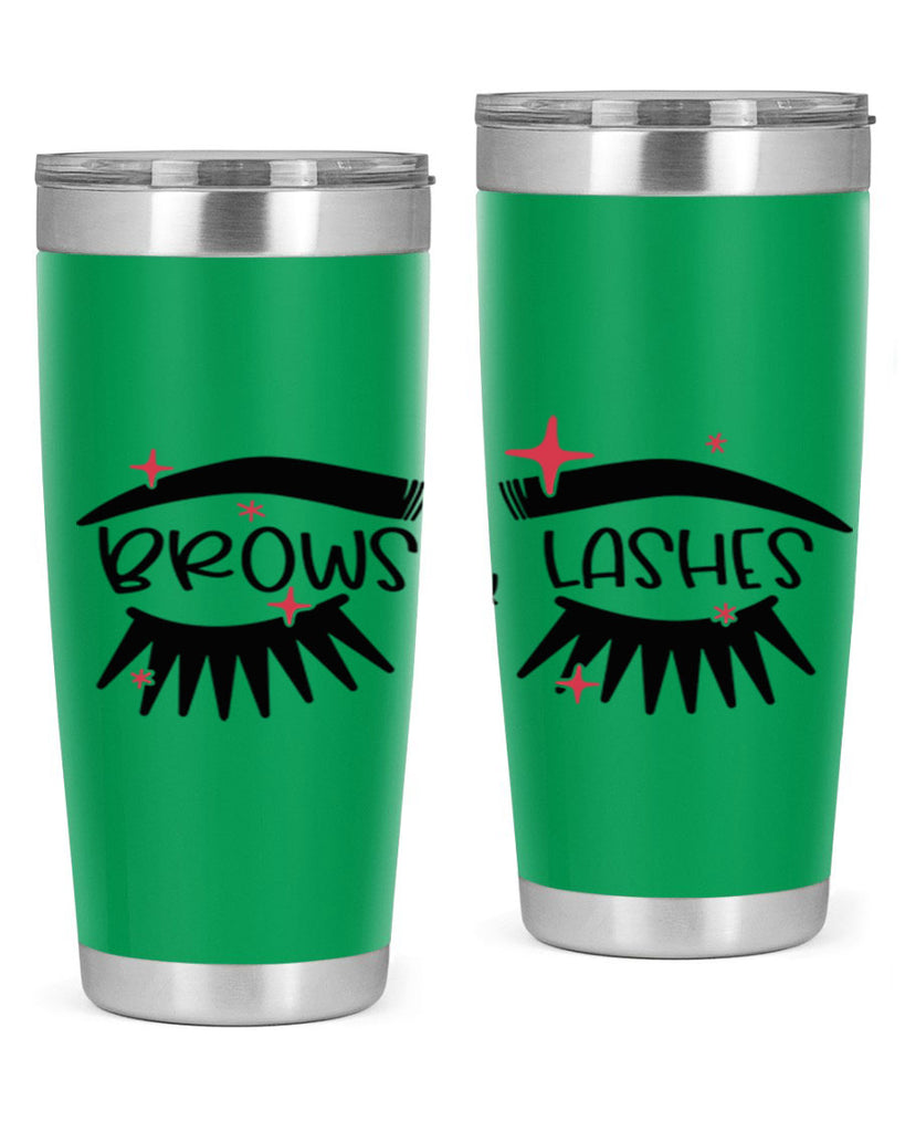 Brows Lashes Style 123#- make up- Tumbler