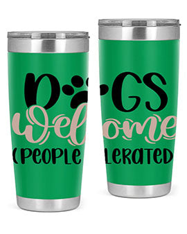 Dogs Welcome Style 21#- dog- Tumbler