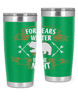For bears, winter is one night 53#- Bears- Tumbler
