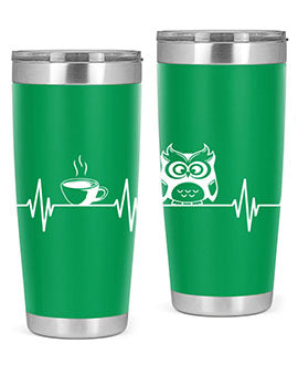 Funny Coffee Lover Night Owl A TurtleRabbit 5#- owl- Tumblers