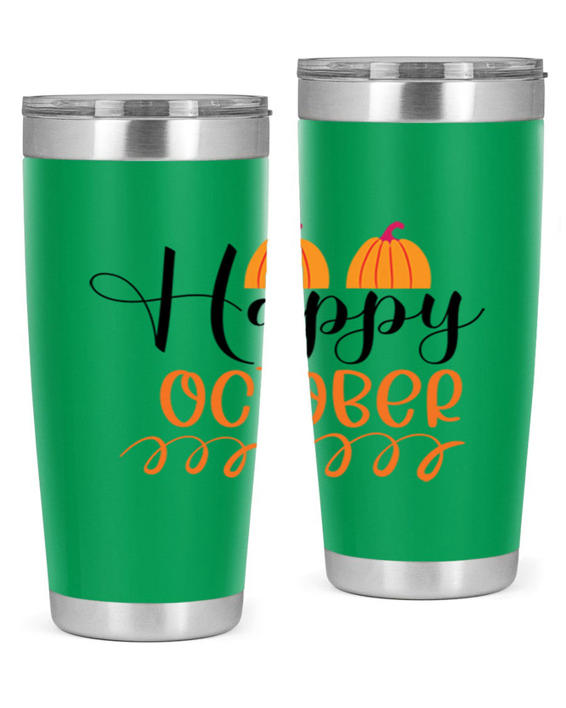 Happy October 238#- fall- Tumbler