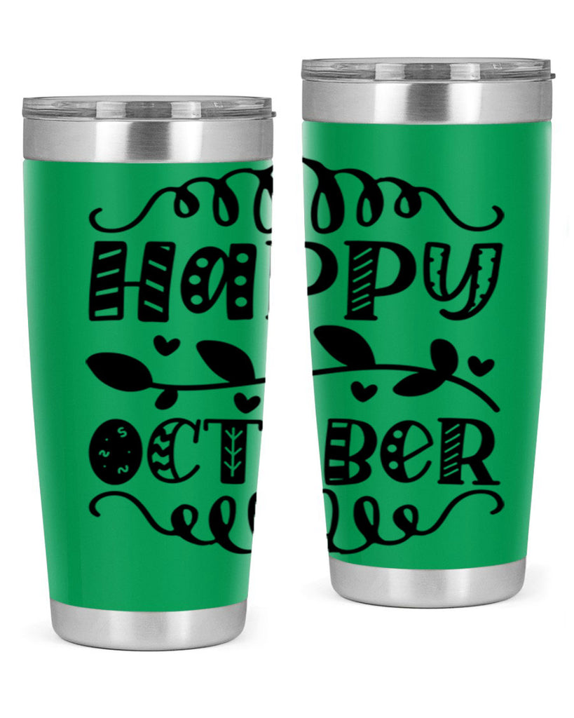 Happy October 239#- fall- Tumbler