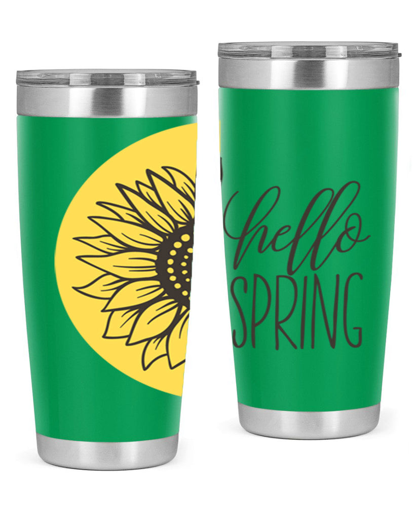 Hello spring half sunflower199#- spring- Tumbler