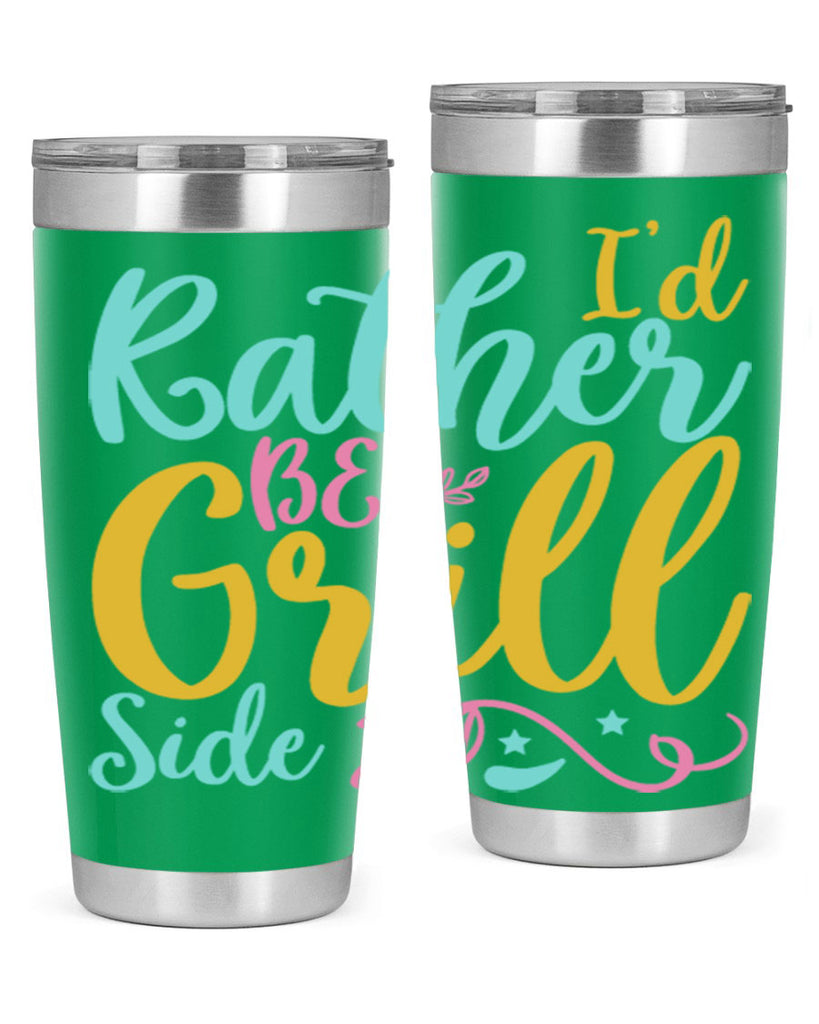 ID RATHER BE GRILL SIDE Style 62#- summer- Tumbler