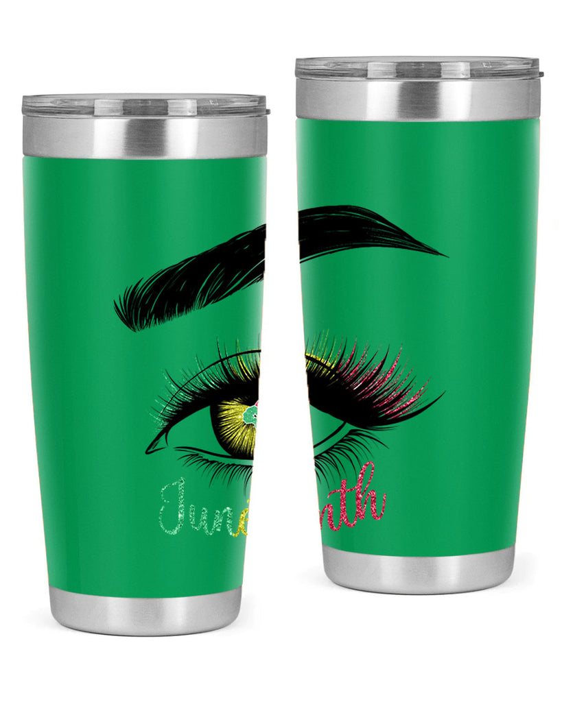 Juneteenth 1865 GirlS Eye 3#- Juneteenth- tumbler
