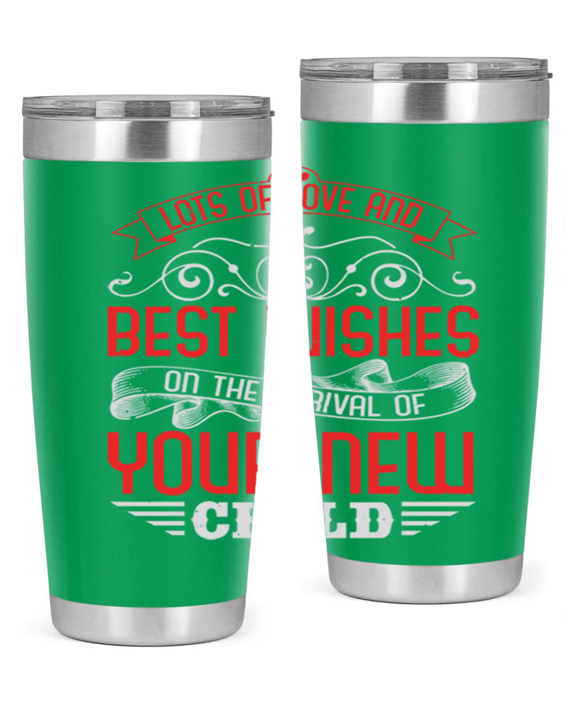 Lots of loe and best wishes Style 30#- baby shower- tumbler