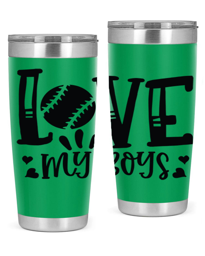 Love My Boys 2053#- baseball- Tumbler